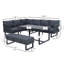 6 - Person Patio Dining Set Rectangular Table with Cushions Included