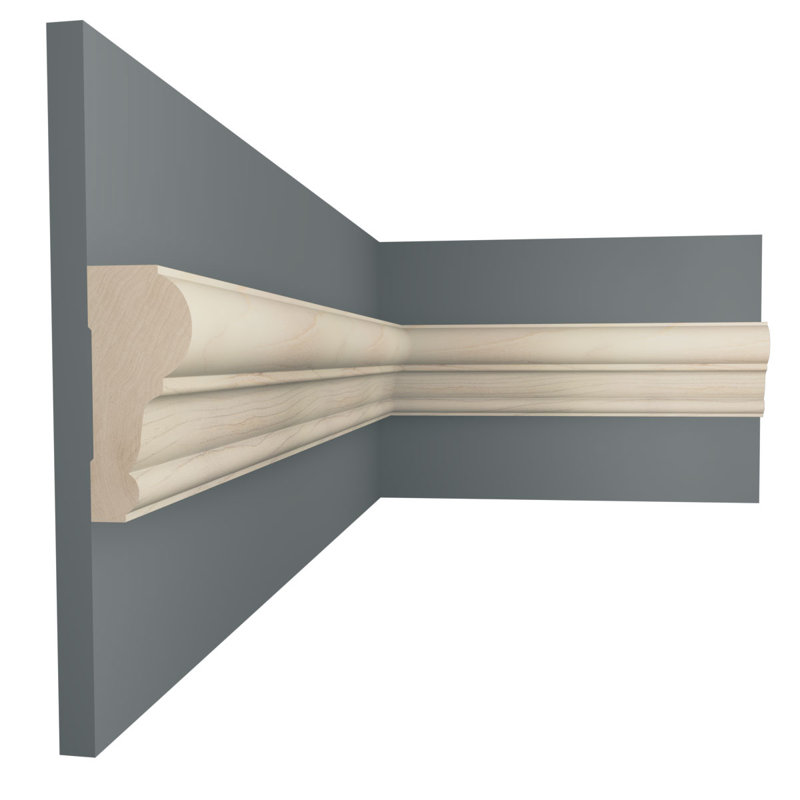 Wm392 - Moulure de bois franc pour rail de chaise Americraft, P 1 po x l 2 3/8 po x L 96 po, érable teinté, Érable