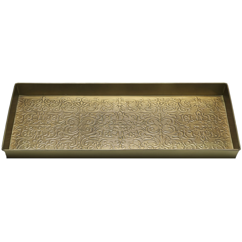 Tapis de rangement intérieur Enchanted Scroll 30 po x 13 po, Laiton antique