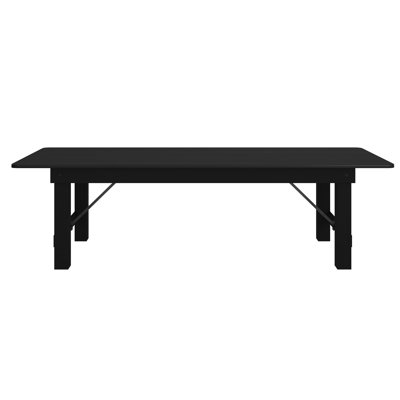 Dejon Rectangular Rustic Solid Pine Folding Dining Table by Flash Furniture