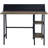 Modern Rustic Writing Desk In Oak With Strong Metal Frame Top And Black Legs For Workspace
