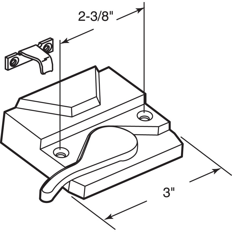 Prime-Line Keyless Sliding Window Lock Hardware