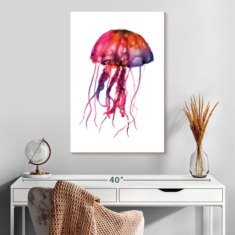 Méduse multicolore, H 30 po x l 20 po