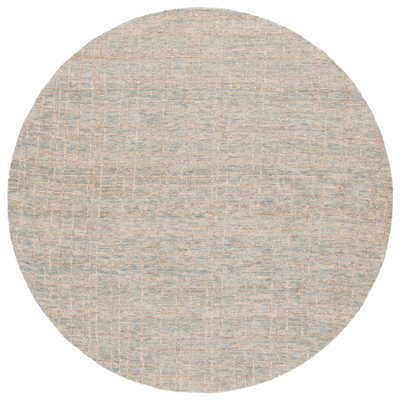 Alvonia Ebony Hand Tufted Wool Jute Cotton Geometric Rug in Beige/Blue
