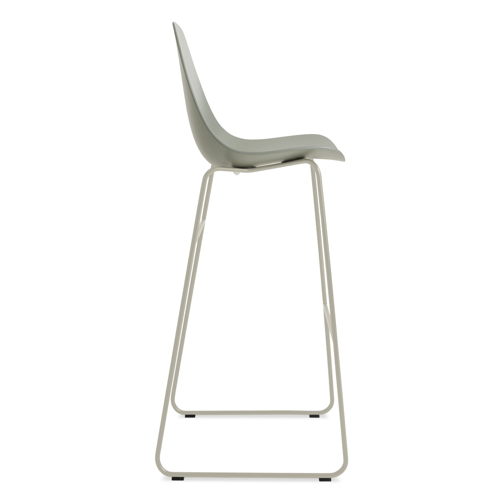 Clean Cut Stool with Sled Leg, Bar Stool (31” Seat Height), Gray Green