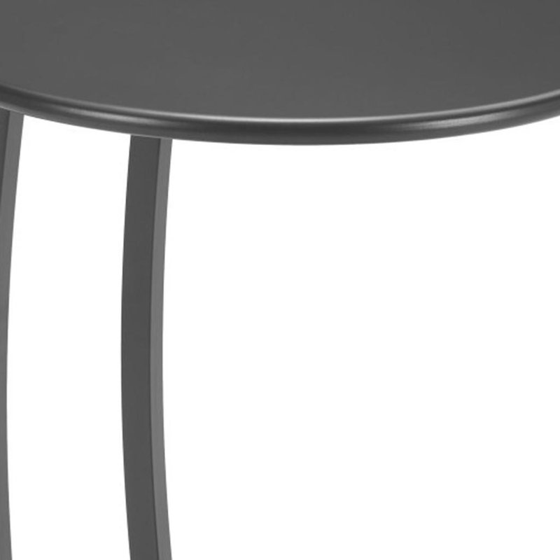 Table d'appoint ronde 20 po en aluminium noir
