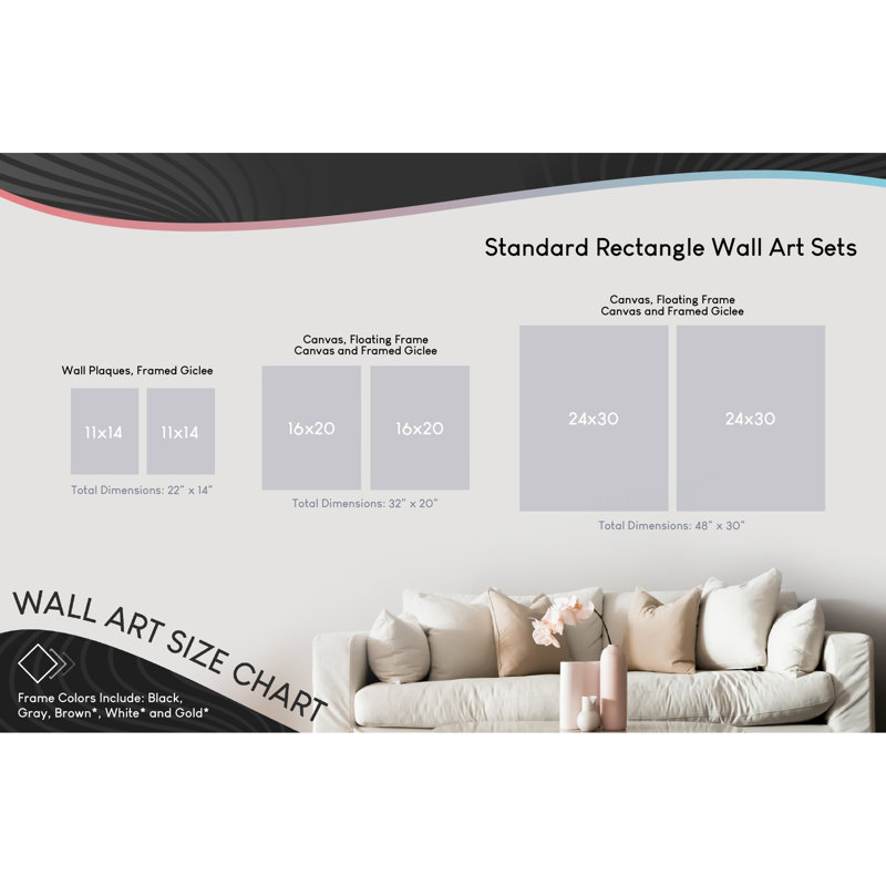 «Neon Colorful Abstract Shapes», ensemble de 2 toiles flottantes encadrées par June Erica Vess, H 31 po x l 25 po