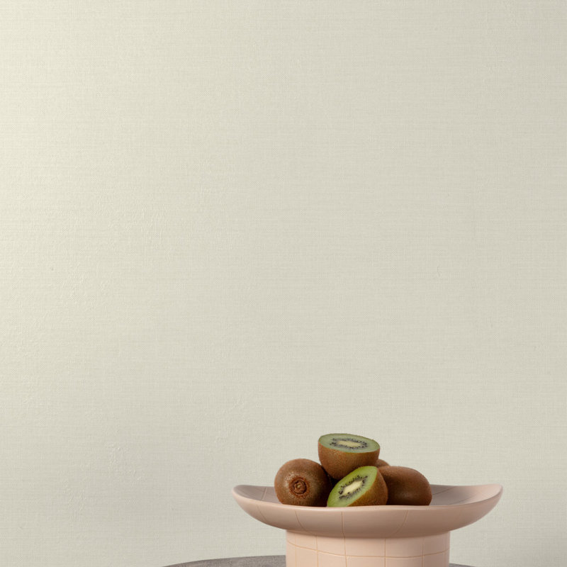 Structured Walls Collection Plain Linen Wallpaper Roll, Cream