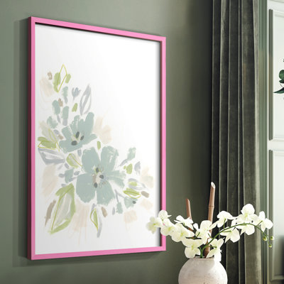 «Seafoam Petals I», reproduction encadrée - bois massif