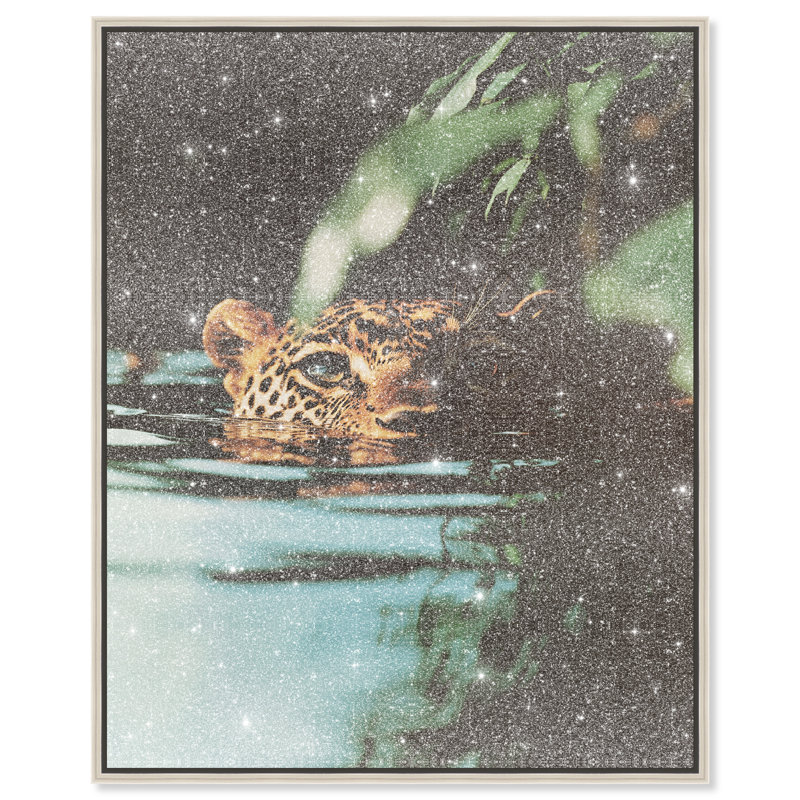 Jungle Watcher II Print by Oliver Gal, 21"H x 25"W, Silver Floater Frame