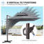 9' X 11' Double Top Cantilever Umbrella With Weighted Base-1089490262