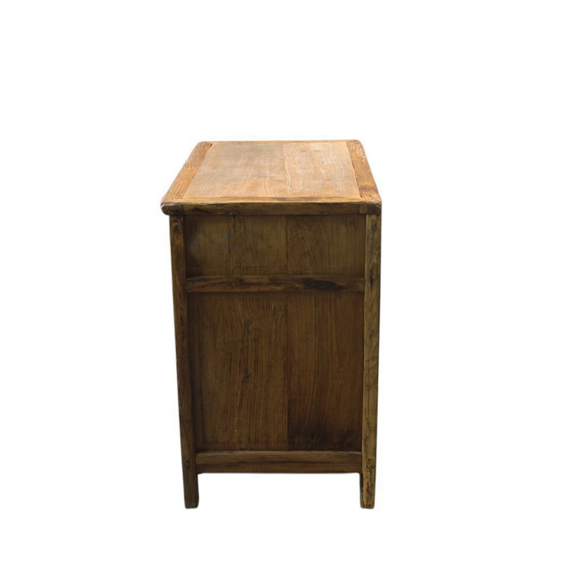 Ming-Style 4 Panel Elm Cabinet