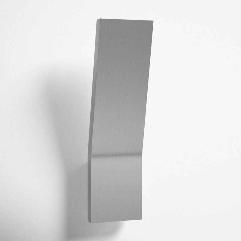 Ogden LED Armed Sconce, Brushed Aluminum, 11" H x 3" W x 3" D