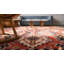 Flatweave Wool Geometric Area Rug in Pink