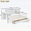 Lit de jour de coin simple avec rangement, bureau, port de charge et bibliothèque pour une vie moderne-901866007