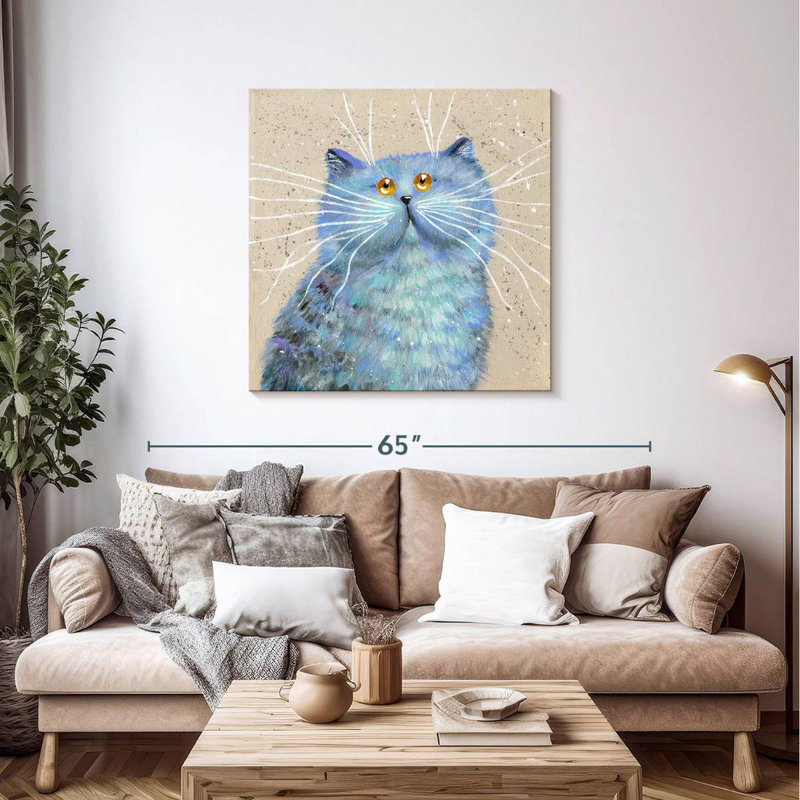 Brampt Blue Kitty, 39" H x 39" W