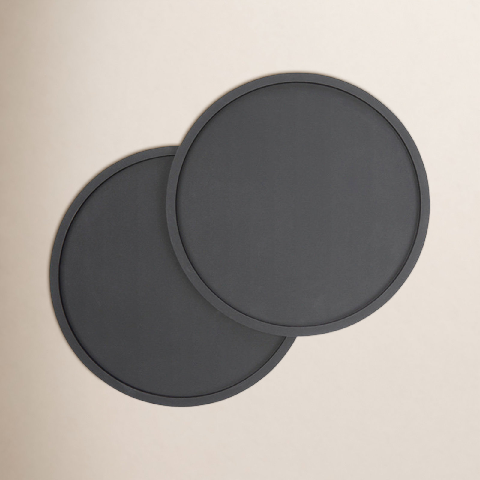 Circle Habit Pet Feeding Mat, Medium (7"), Black