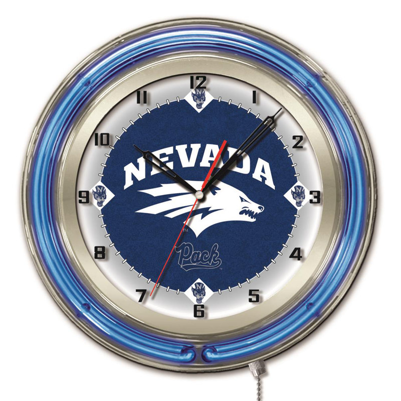 Horloge murale 19 po NCAA, Nevada Wolf Pack