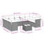  Ensemble de canapé de patio 10 pièces avec coussins en rotin de polyester noir