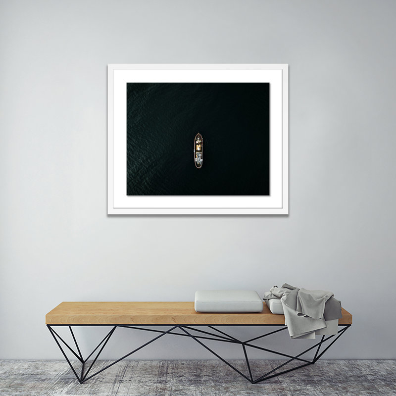 Alone Print by Michael Schauer, White, 33" H x 40" W x 2.5" D