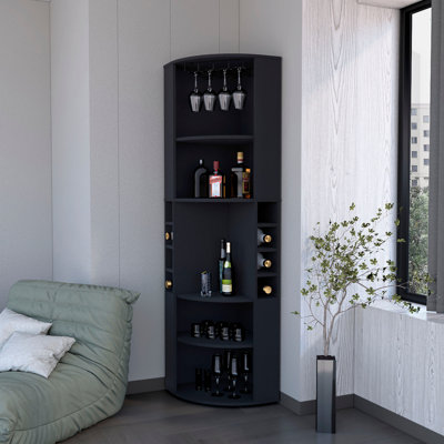 Grande armoire de coin Avery Macadamia