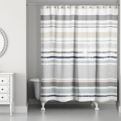 Lecuyer Striped Single Shower Curtain