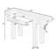 Table d'entrée en bois massif épais avec ports de chargement et tiroir de rangement caché | Style minimaliste intemporel-421604454
