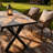63" Aluminum Patio Dining Table for 6, Waterproof All-Season Outdoor Table, Wood-Look E-Coated, Black-685517039