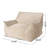 Taupe Armrest Bean Bag Chair - Modern Comfy Seating. Removable Covers With Zipper. Foam Filled. 30 In Height, 53 Lb W-1548497979