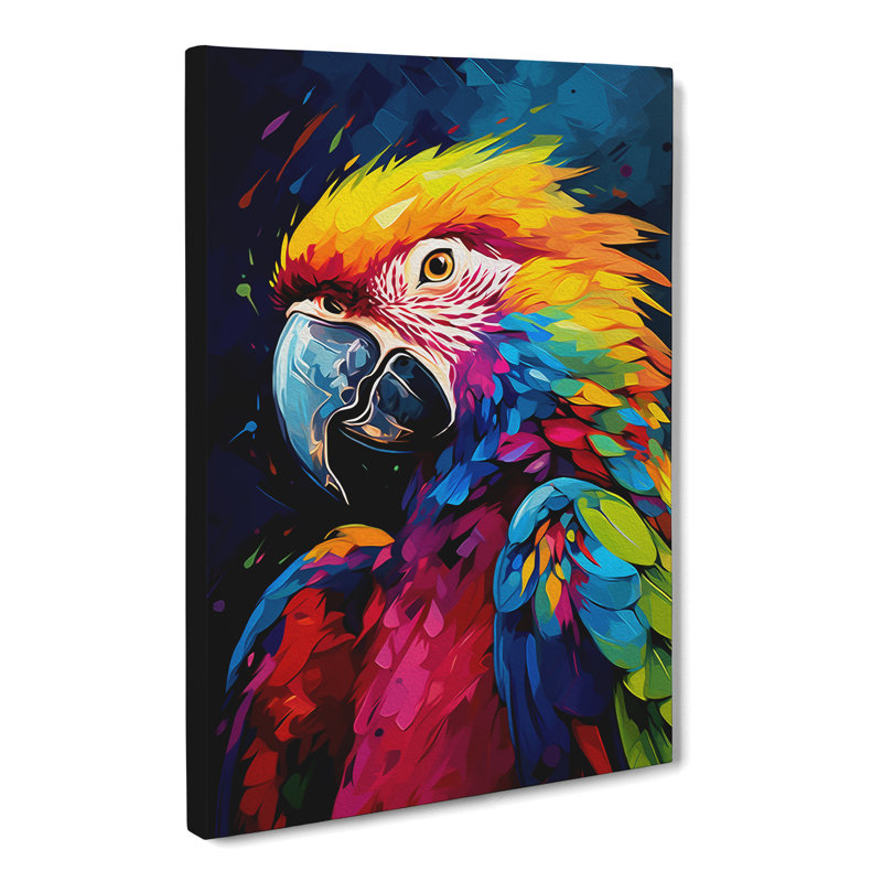 Parrot Pop - Wrapped Canvas, 50cm H x 35cm W x 3cm D