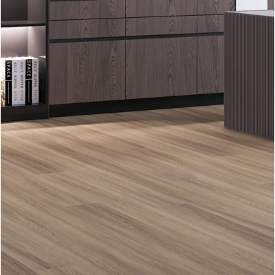 7" x 60" x 9.5mm Oak Click Lock WPC Luxury Vinyl Plank