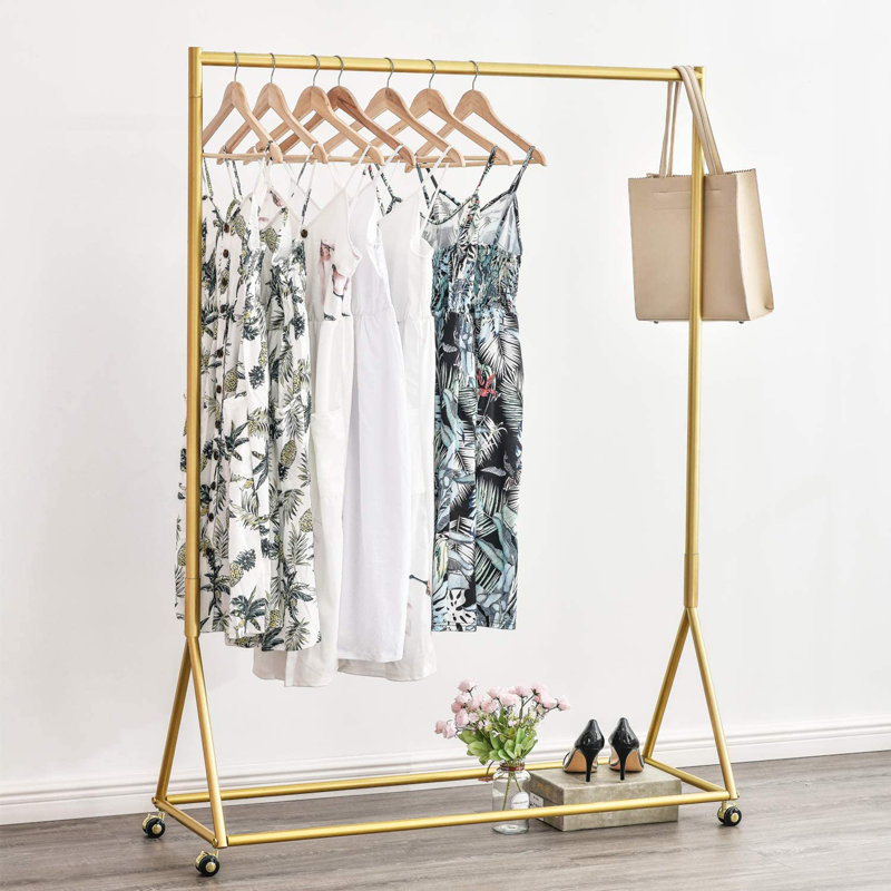 47'' Metal Rolling Clothing Rack