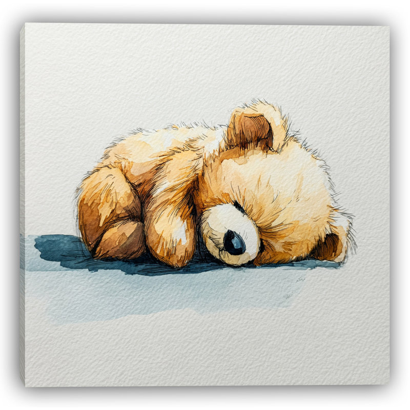 «Peaceful Teddy Bear», art mural sur toile tendue