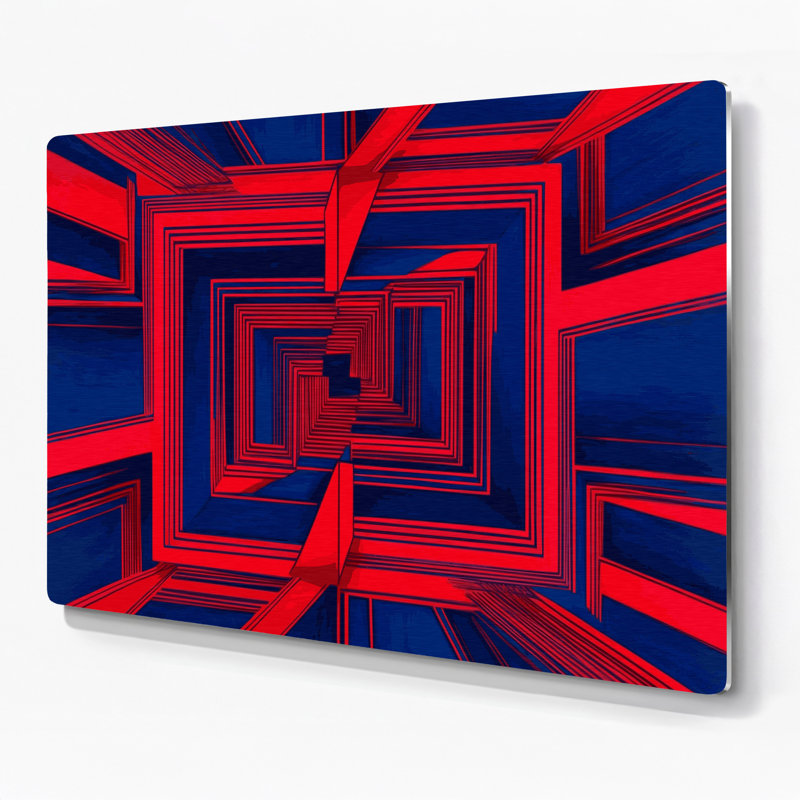 Art mural rigide en métal bleu 12, H 24 po x l 36 po
