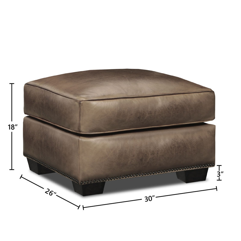 Valencia Upholstered Ottoman, Taupe