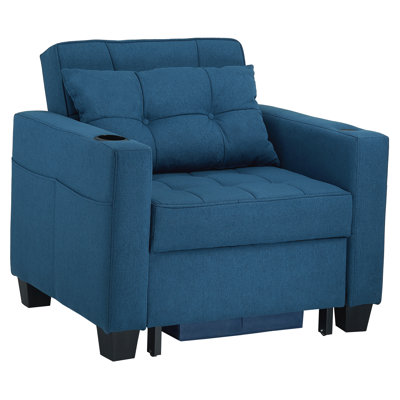 Fauteuil d'appoint à dossier convertible simple Marcio