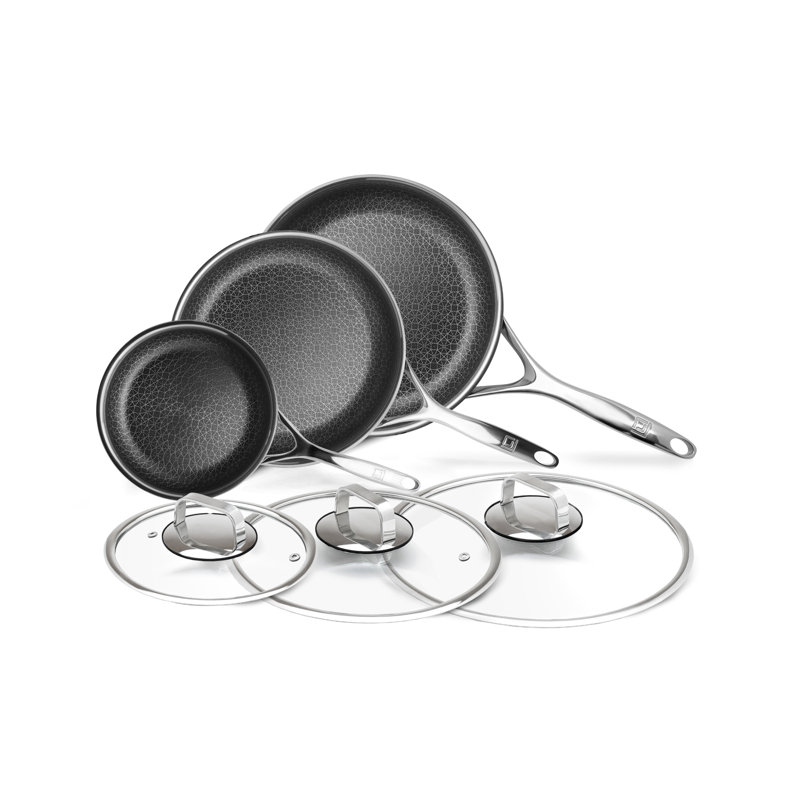 Livwell DiamonDclad 6-Piece Stainless Steel Non-Stick Hybrid Cookware Set