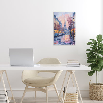 Paris Street Abstract City Wall Plaque, design by Petal Prints Design