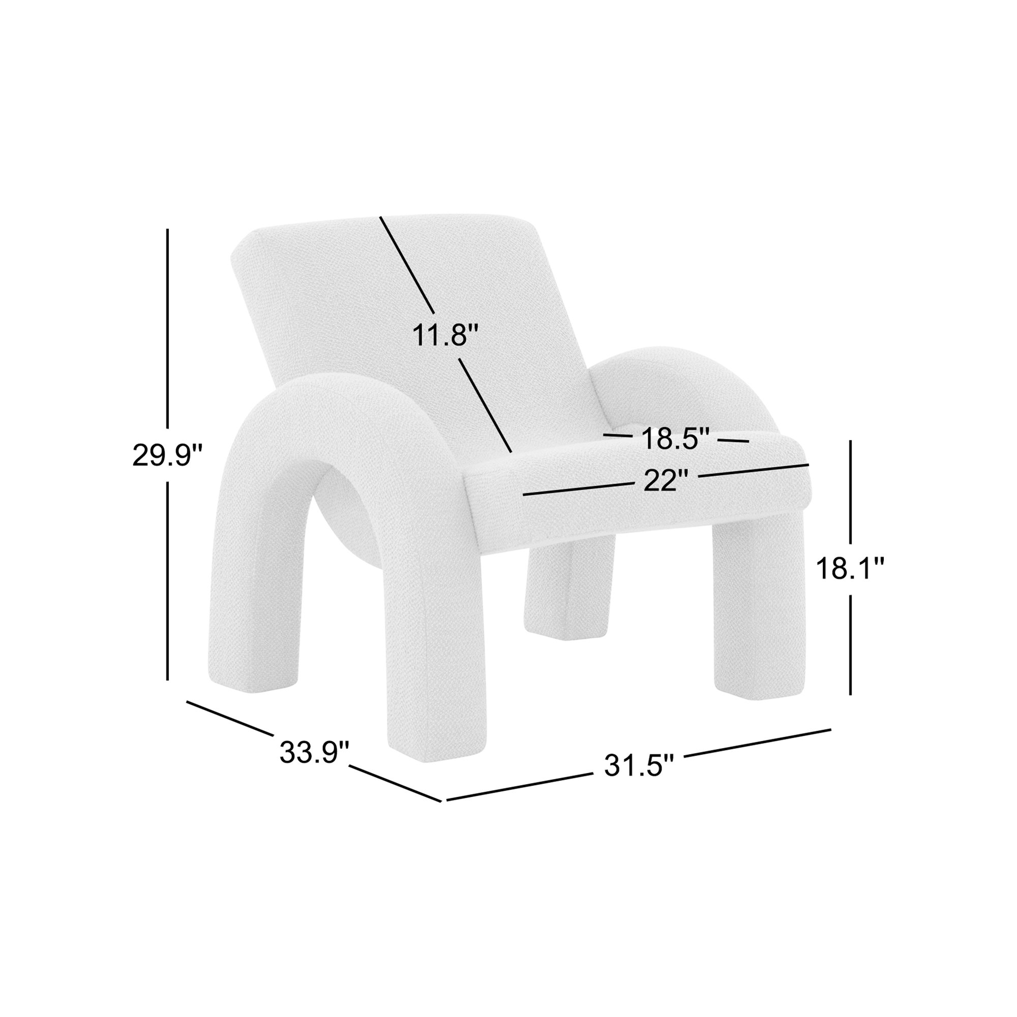Isle Upholstered Armchair,  Light Brown Polyester Blend