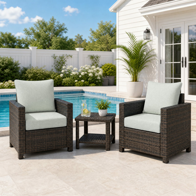 Inch Outdoor Chair Cushion Set, 26"x23", Light Gray