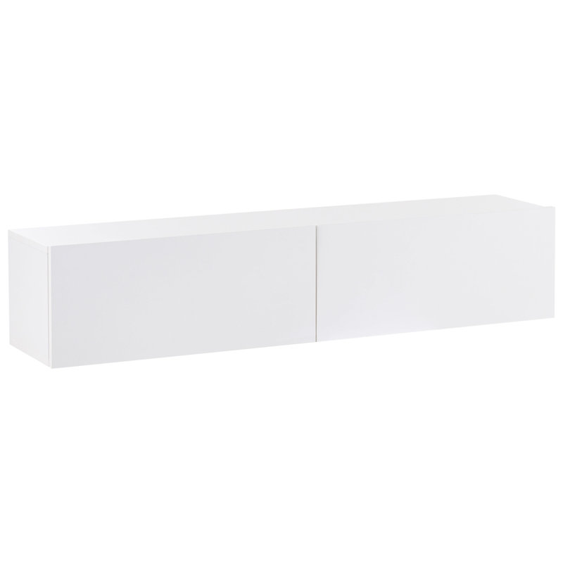 Wall Mounted TV Stand GLADSTONE, White, 30cm H x 140cm L x 40cm W