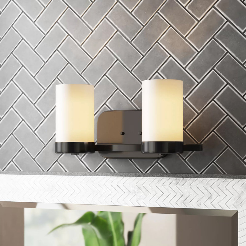 2 - Light Dimmable Vanity Light, Black