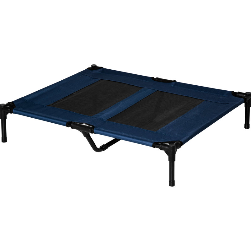Lit pour chien surélevé de 36 po x 30 po avec filet, bleu - s'adapte aux besoins de santé quotidiens du système nerveux pour animaux de compagnie: refroidissement 36 po x 30 po, pour utilisation par les grands chiens