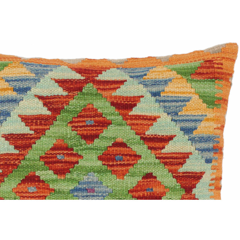 Housse et insert de coussin carré en laine tissé à la main