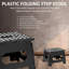 Small Folding Plastic Step Stool Black