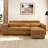 102.7'' L Shape Sectional Sleeper Sofa 2 In 1 Convertible Sectional Sofa With Pull Out Bed, Storage Chaise And 2 Stools-715508349