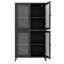 Armoire 4 portes Aleana de qualité supérieure avec verre à motif pour le rangement classique