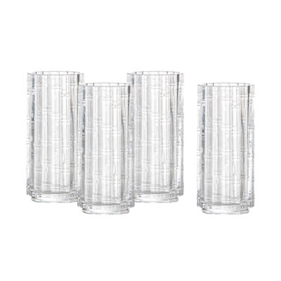 Fortessa Mahalo Glass, 11.5 Ounce Collins (Set of 4), Clear