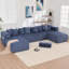 Canapé modulaire en U 146 po 146 po, canapé-lit convertible 5 places et en forme de L, 8 coussins, combinaison gratuite, sans assemblage, canapé bricolage, sac à magazines, velours côtelé-1718595038