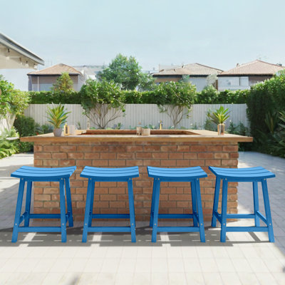 Backless Kitchen Counter Stool Backless Counter Height Patio Bar Stools by Latitude Run